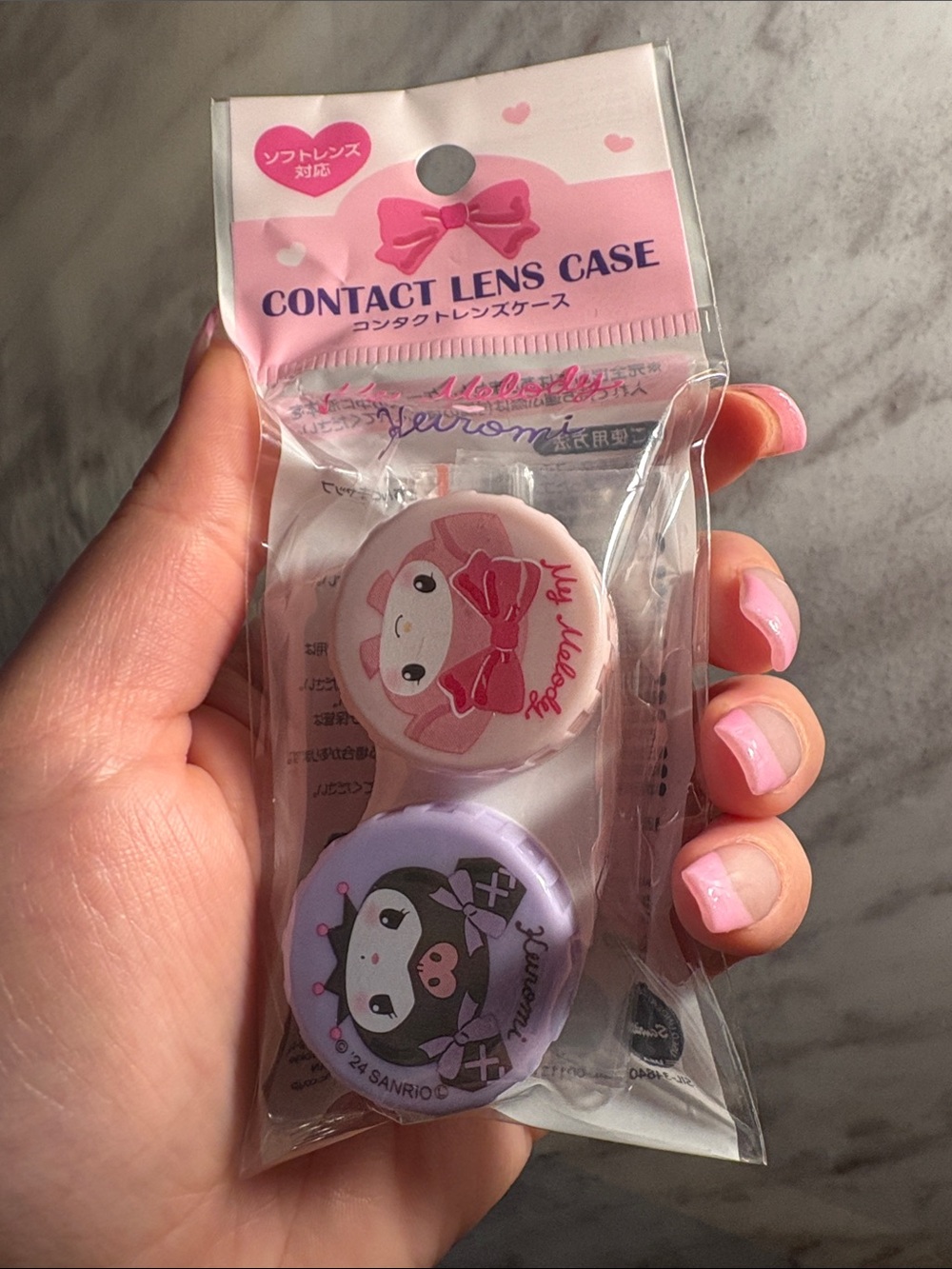 NEW** SANRIO - Kuromi and My Melody Contact Lens Case Duo 💜🩷